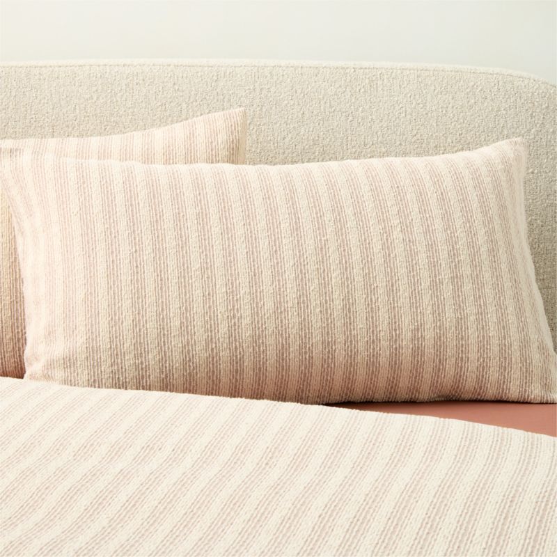 Armona White with Taupe Jacquard Cotton and Linen King Pillow Shams Set of 2 - image 0 of 5