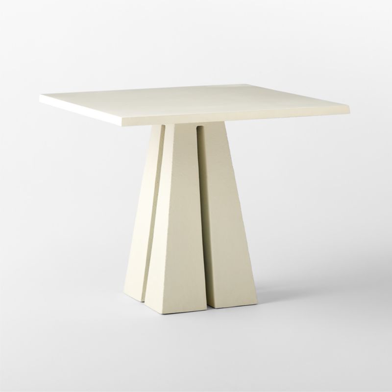 Aron 35" White Metal Outdoor Bistro Table - image 5 of 8