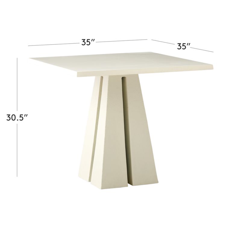 View Aron 35" White Metal Outdoor Bistro Table - image 3 of 8