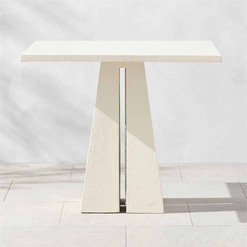 Aron 35" White Metal Outdoor Bistro Table - image 0 of 8