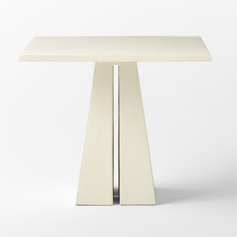 Aron 35" White Metal Outdoor Bistro Table - image 4 of 8