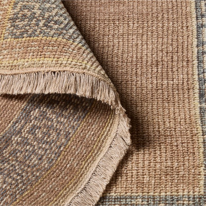 Aronne Hand-Knotted Mauve New Zealand Wool Runner Rug 3.5'x12' - image 3 of 4