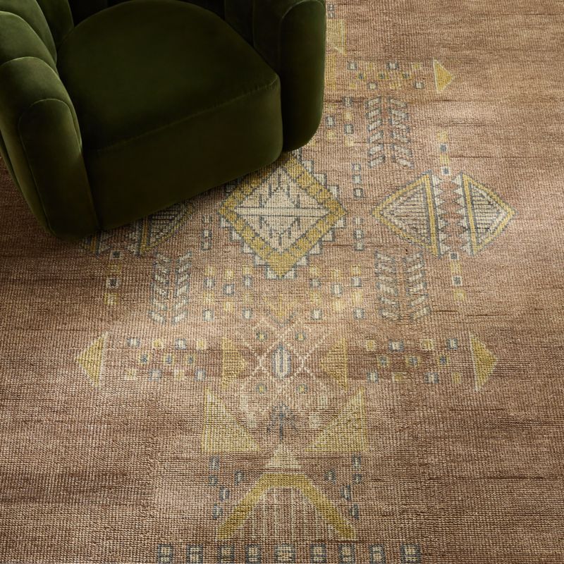 Aronne Hand-Knotted Mauve New Zealand Wool Area Rug 8'X10' - image 3 of 5