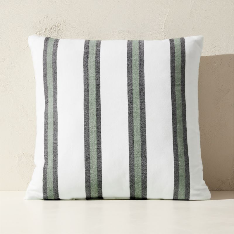 Arreti Black Striped Outdoor Throw Pillow 20" - image 0 of 4