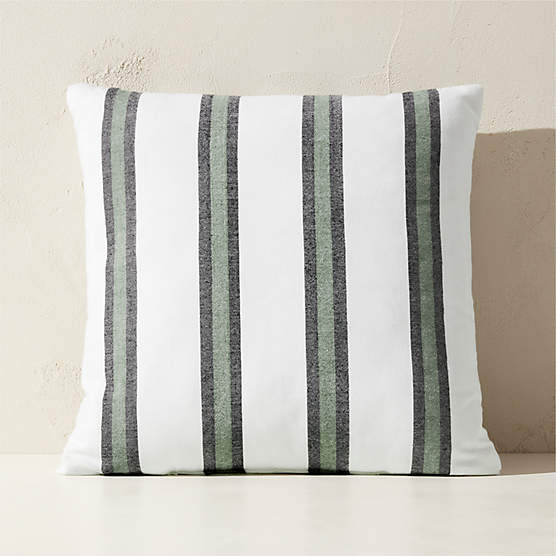 Arreti Black Striped Outdoor Throw Pillow 20"x20"