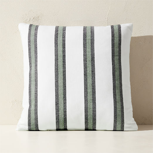 Arreti Black Striped Outdoor Throw Pillow 20"