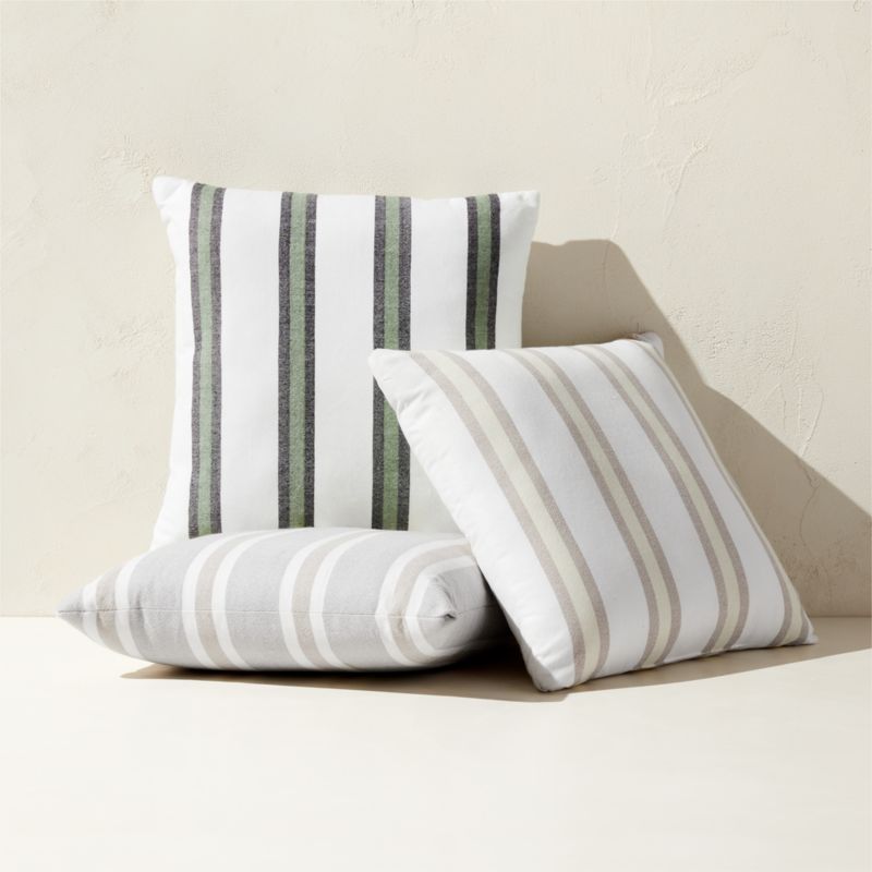 Arreti Sand Striped Outdoor Throw Pillow 20" - image 2 of 3