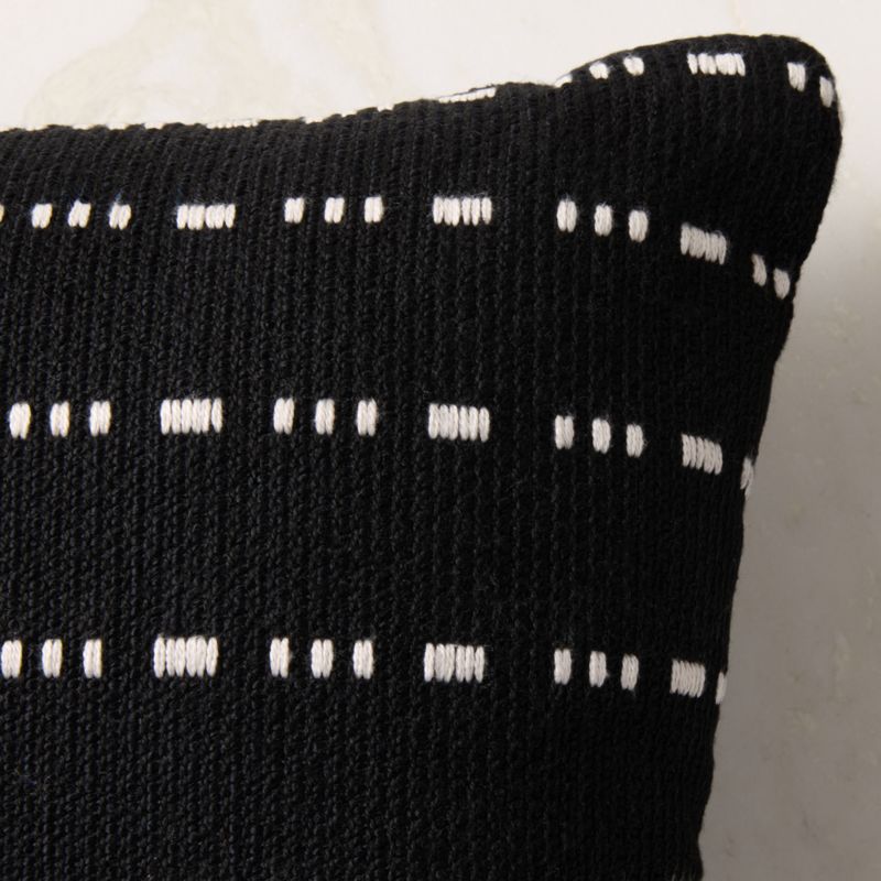 Artemis Black with White Outdoor Throw Pillow 20"x20" - image 1 of 3