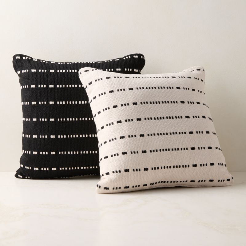 Artemis Black with White Outdoor Throw Pillow 20"x20" - image 2 of 3
