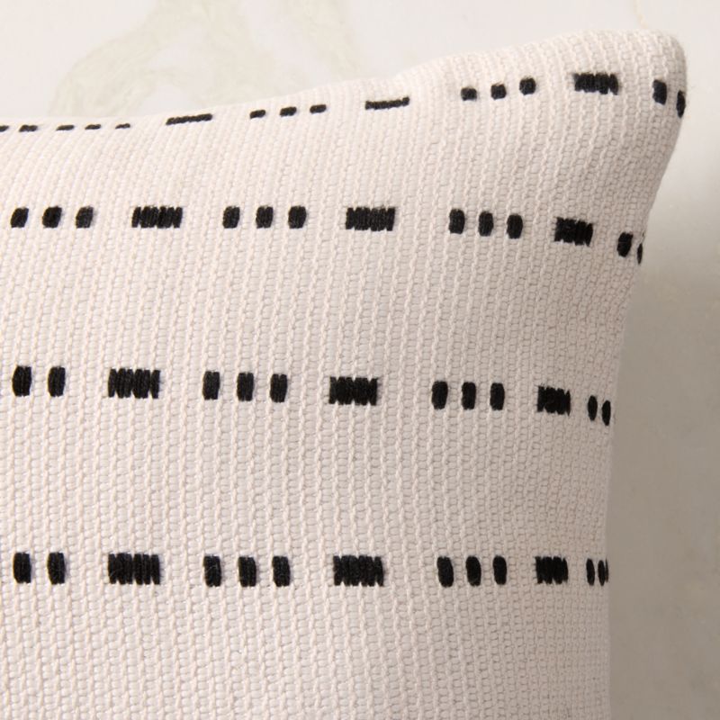 Artemis White with Black Outdoor Throw Pillow 20"x20" - image 1 of 3