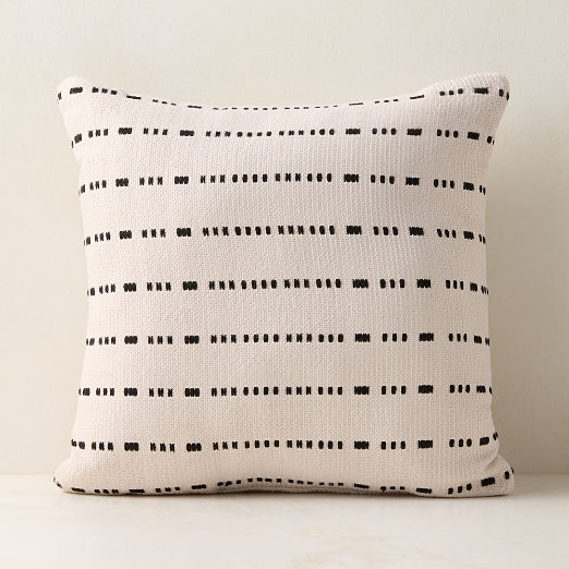 Artemis White with Black Outdoor Throw Pillow 20"x20"