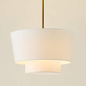 Leo 2-Light Aged Brass Pendant Light + Reviews | CB2