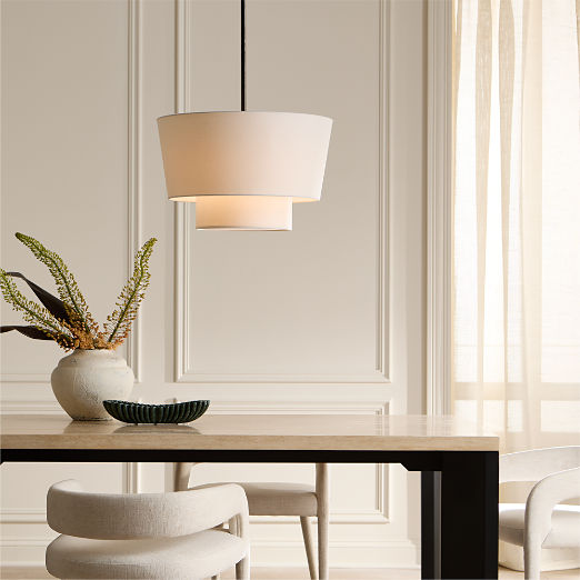 Ascot Blackened Brass Drum Pendant Light
