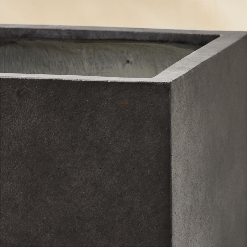 Ash Square Dark Grey Cement Indoor/Outdoor Planter Small - image 4 of 9