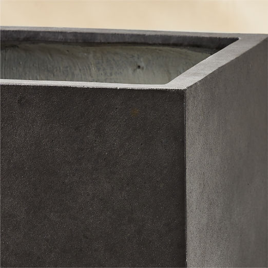 Ash Square Dark Grey Cement Indoor/Outdoor Planter Small