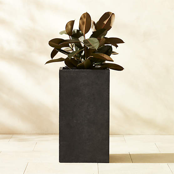 Ash Square Dark Grey Cement Indoor/Outdoor XL Planter 31.5"