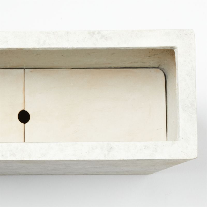 Ash Rectangular Grey Cement Outdoor Planter Large - image 4 of 6