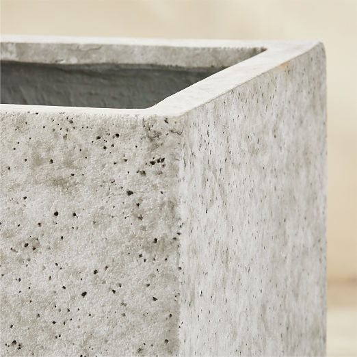 Ash Rectangular Grey Cement Outdoor Planter Large
