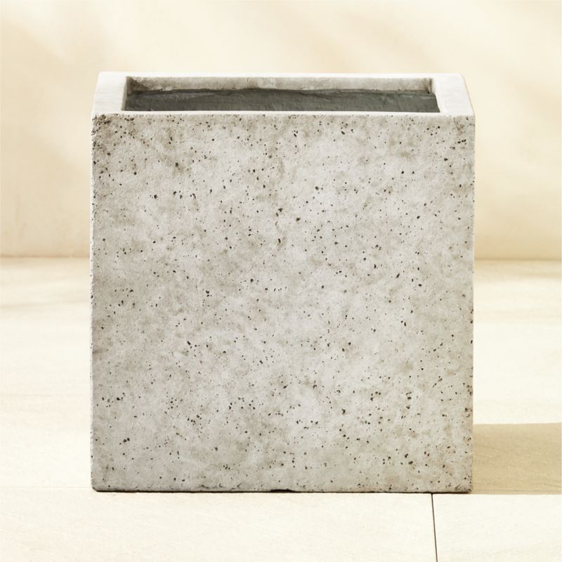 Ash Square Grey Cement Indoor/Outdoor Planter Small - image 0 of 6