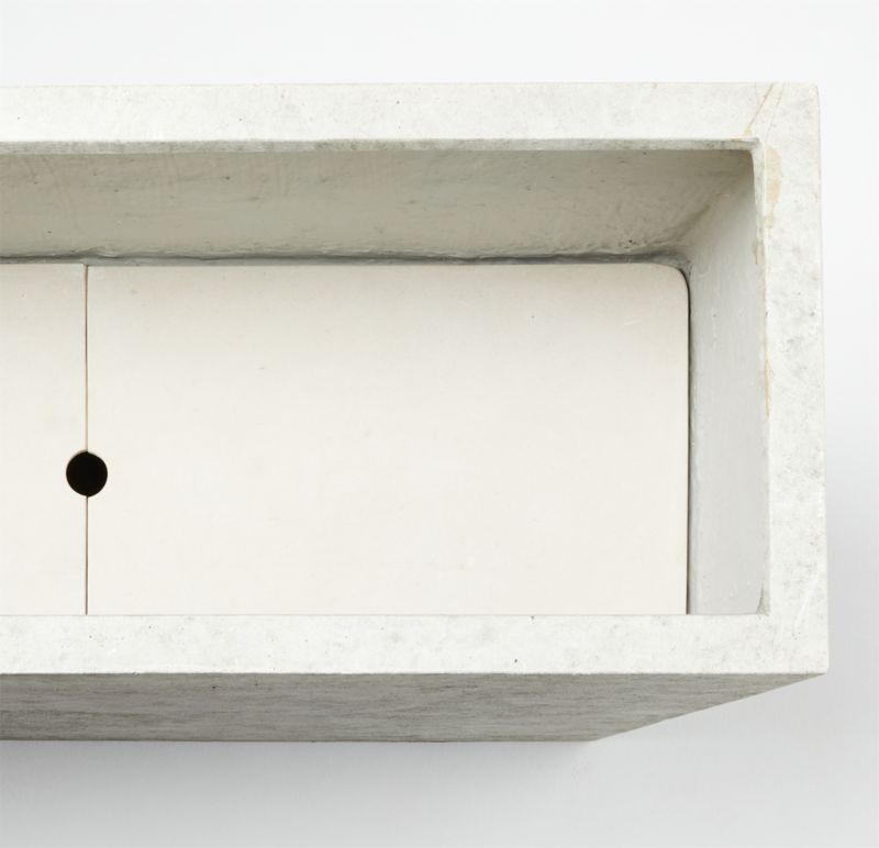 Ash Rectangular Grey Cement Outdoor Planter XL - image 5 of 7