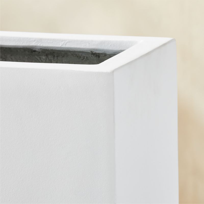 Ash Rectangular White Cement Indoor/Outdoor Planter Large - image 4 of 6