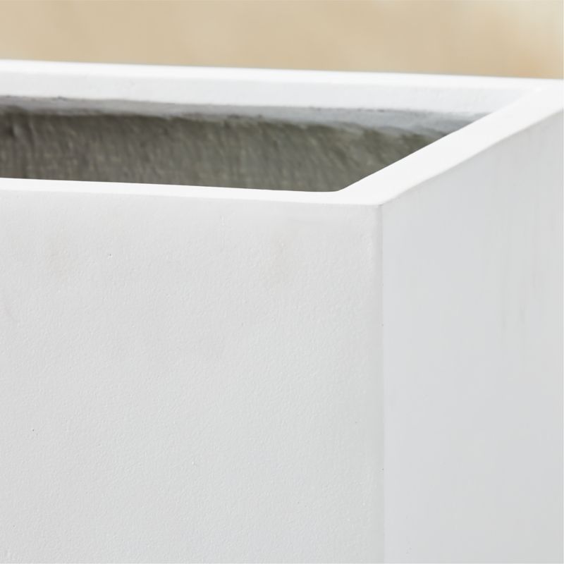 Ash Square White Cement Indoor/Outdoor Planter Small - image 4 of 6