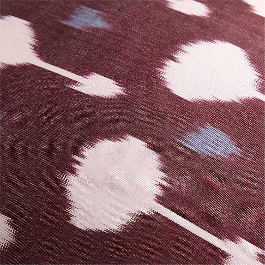 Asher Burgundy Turkish Silk Satin Lumbar Pillow with Down-Alternative Insert 22"x15"