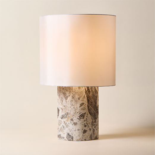 Ashtin Grey Marble Table Lamp