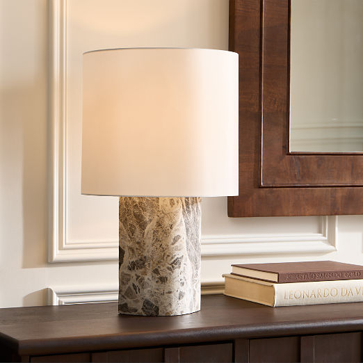 Ashtin Grey Marble Table Lamp