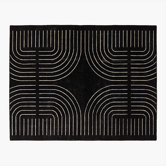 Sundown Red and White Modern Ombre Area Rug 9'x12' + Reviews CB2