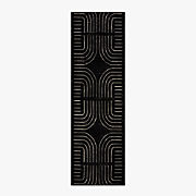 Asti Black and White Hand-Tufted New Zealand Wool Runner Rug 2.5'x8'