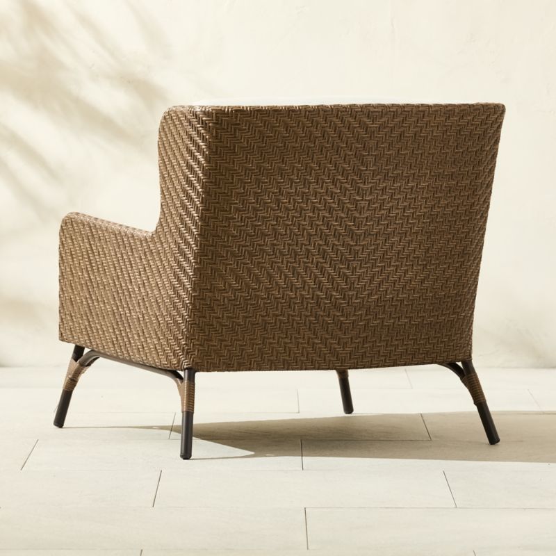 Astoria All-Weather Rattan Outdoor Lounge Chair with Warm White Sunbrella® Cushions - image 5 of 7