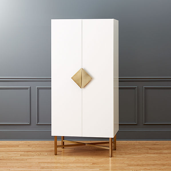 Astoria White Wooden Wardrobe Reviews Cb2