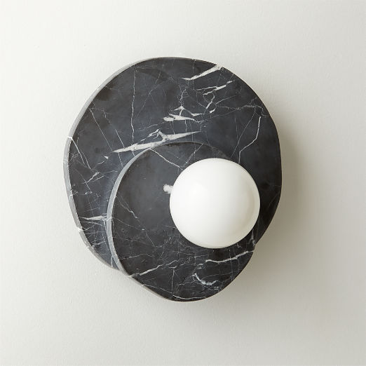 Astr Black Marble Wall Sconce