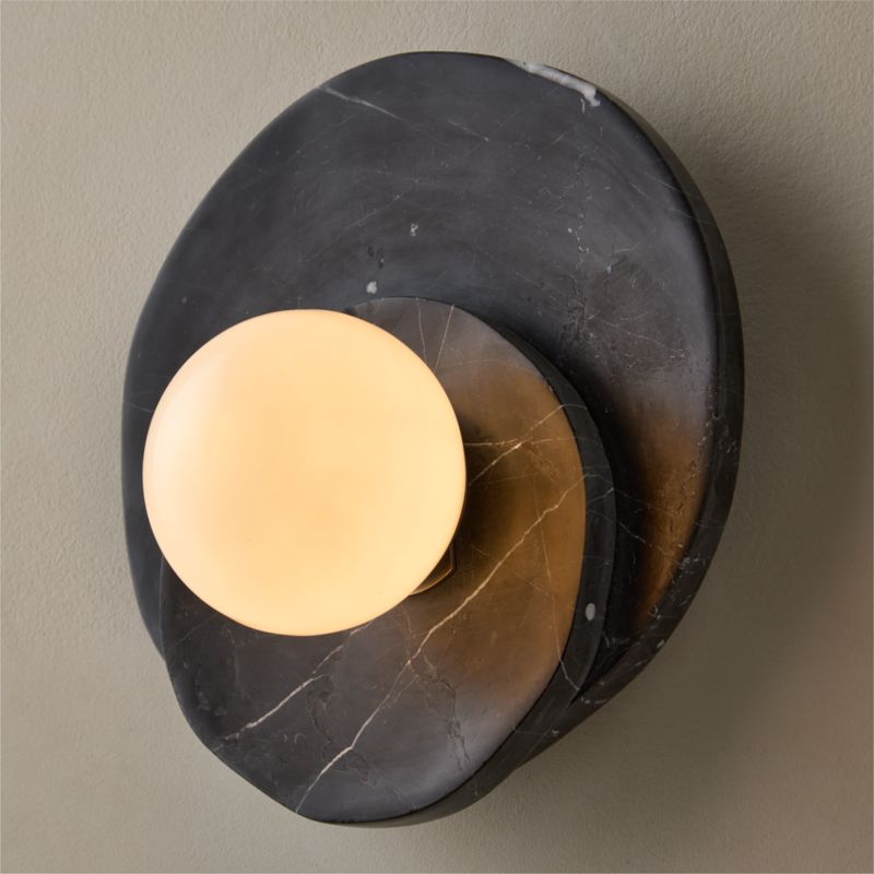 Astr Black Marble Wall Sconce - image 4 of 11