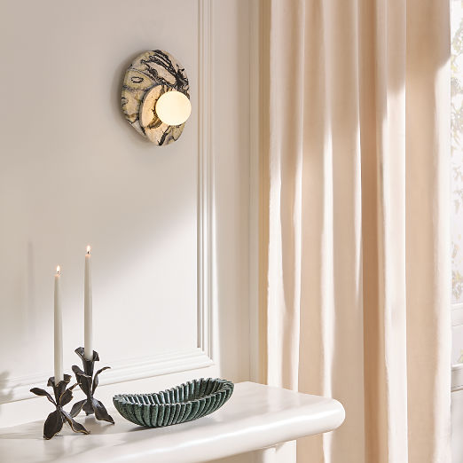 Astr Floral Jade Wall Sconce
