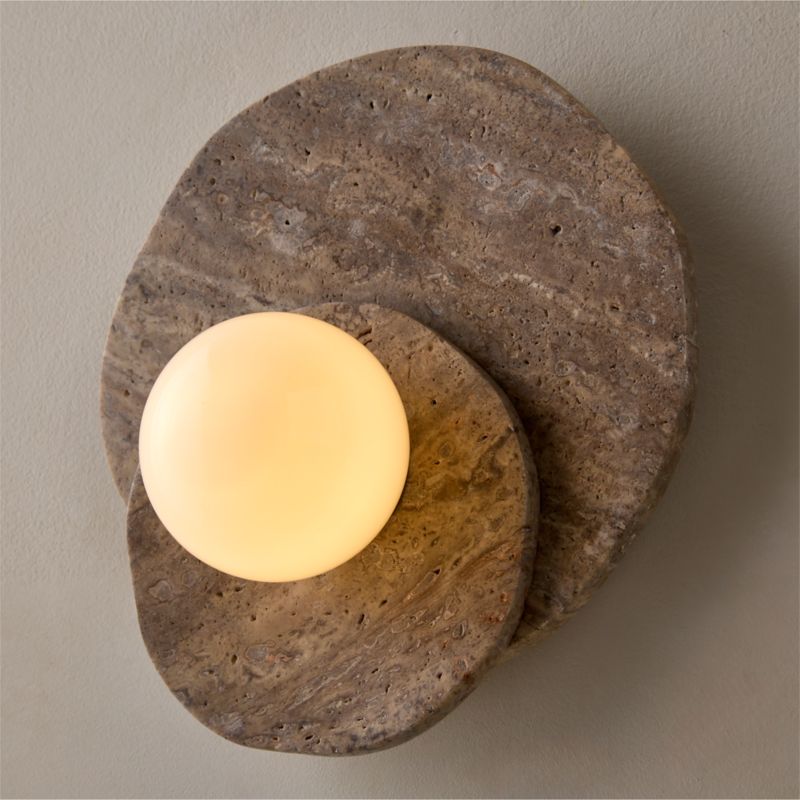 Astr Travertine Wall Sconce - image 3 of 10