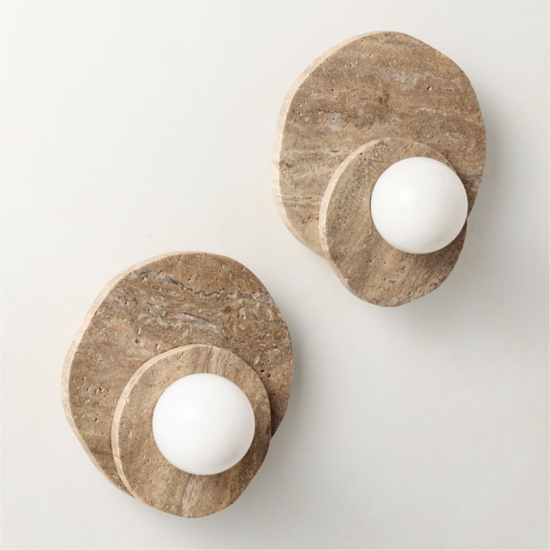Astr Travertine Wall Sconce - image 4 of 10