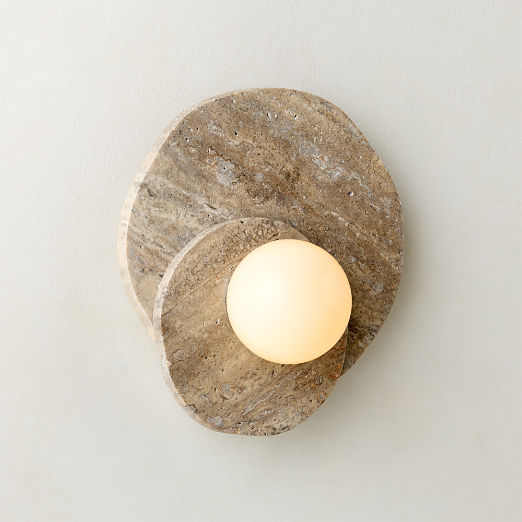 Astr Travertine Wall Sconce Set of 2