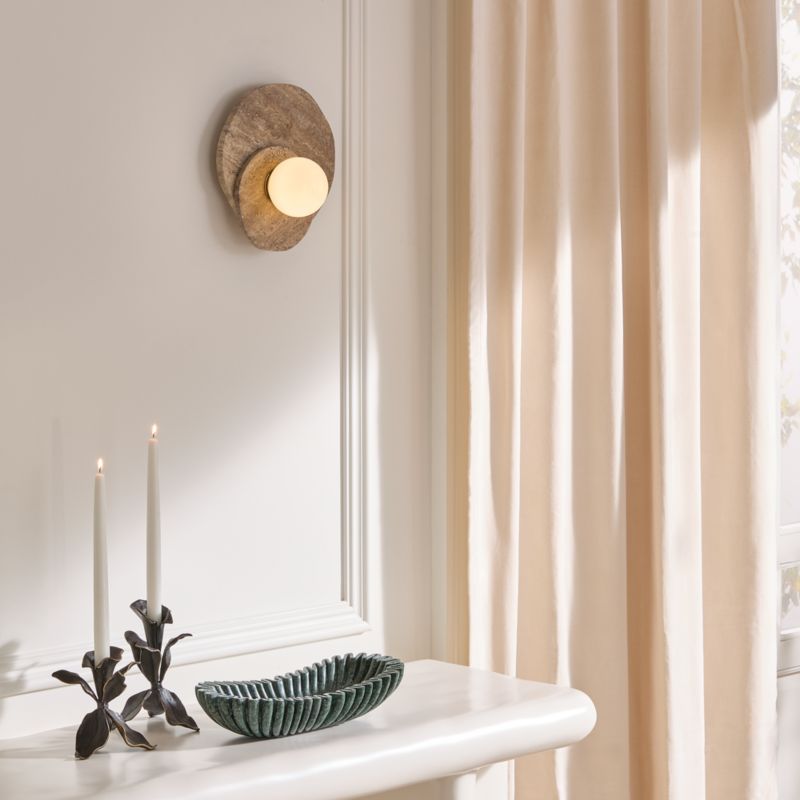 Astr Travertine Wall Sconce - image 1 of 10
