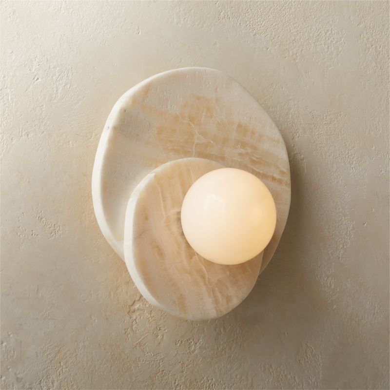 Astr White Onyx Wall Sconce - image 0 of 12