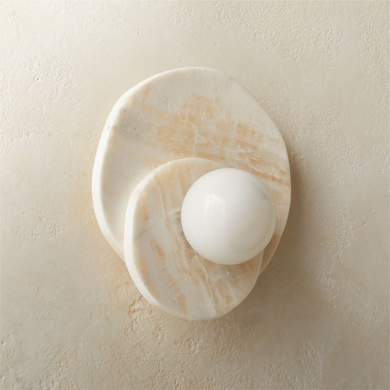 Astr White Onyx Wall Sconce + Reviews | CB2