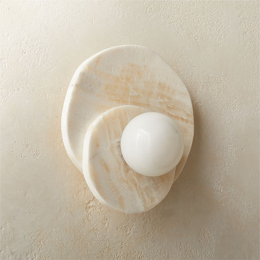 Astr White Onyx Wall Sconce