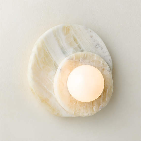 Astr White Onyx Wall Sconce