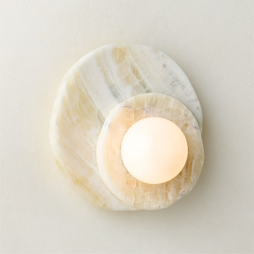 Astr White Onyx Wall Sconce Set of 2