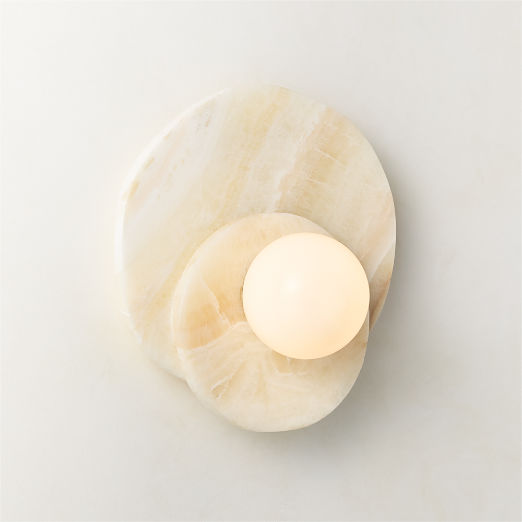 Astr White Onyx Wall Sconce