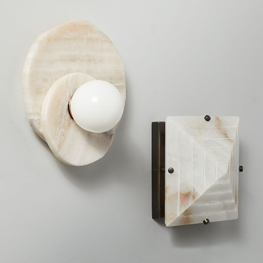 Astr White Onyx Wall Sconce