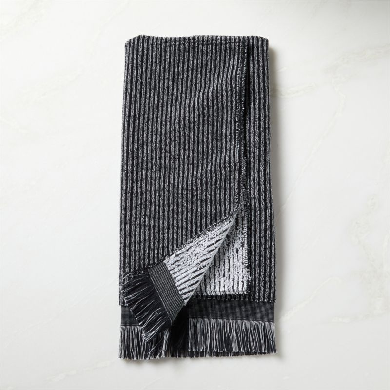 View Astrid Organic Cotton Reversible Black and White Hand Towel details