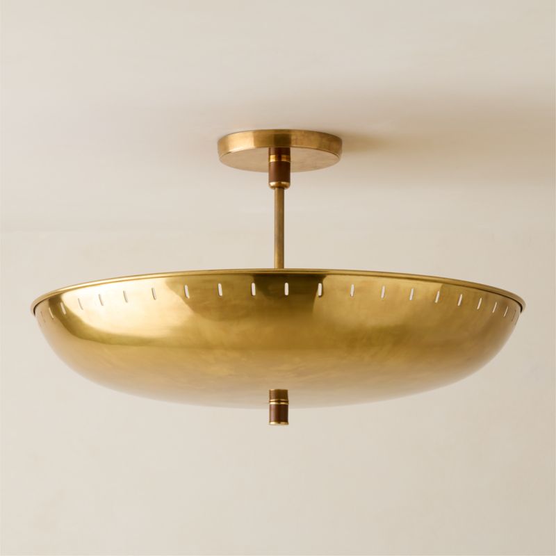 Atelier Aged Brass Semi-Flush Mount Light by Todd Snyder - image 3 of 6