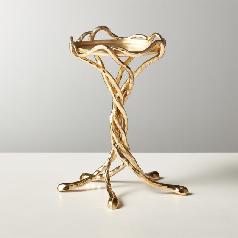 View Athena Brass Pillar Candle Holder details